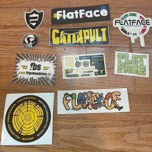 10 flat face or assorted stickers